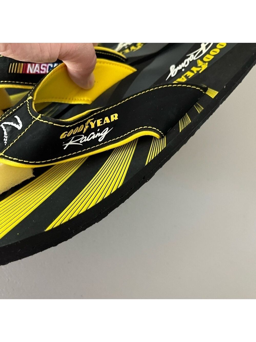 NASCAR Goodyear Racing Flip Flops - Picture 2 of 6